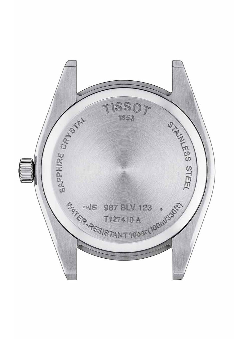 TISSOT ساعة رجال جنتلمان سويسرية كوارتز سيليكون T127.410.11.041.00 - Image 3